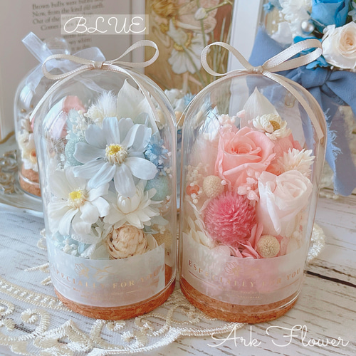 ガラスドームフラワー/ドームフラワー/フラワードーム/ギフト
