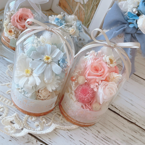 ガラスドームフラワー/ドームフラワー/フラワードーム/ギフト