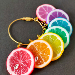三日月オレンジのピアス＆イヤリング / フェイクスイーツ ピアス