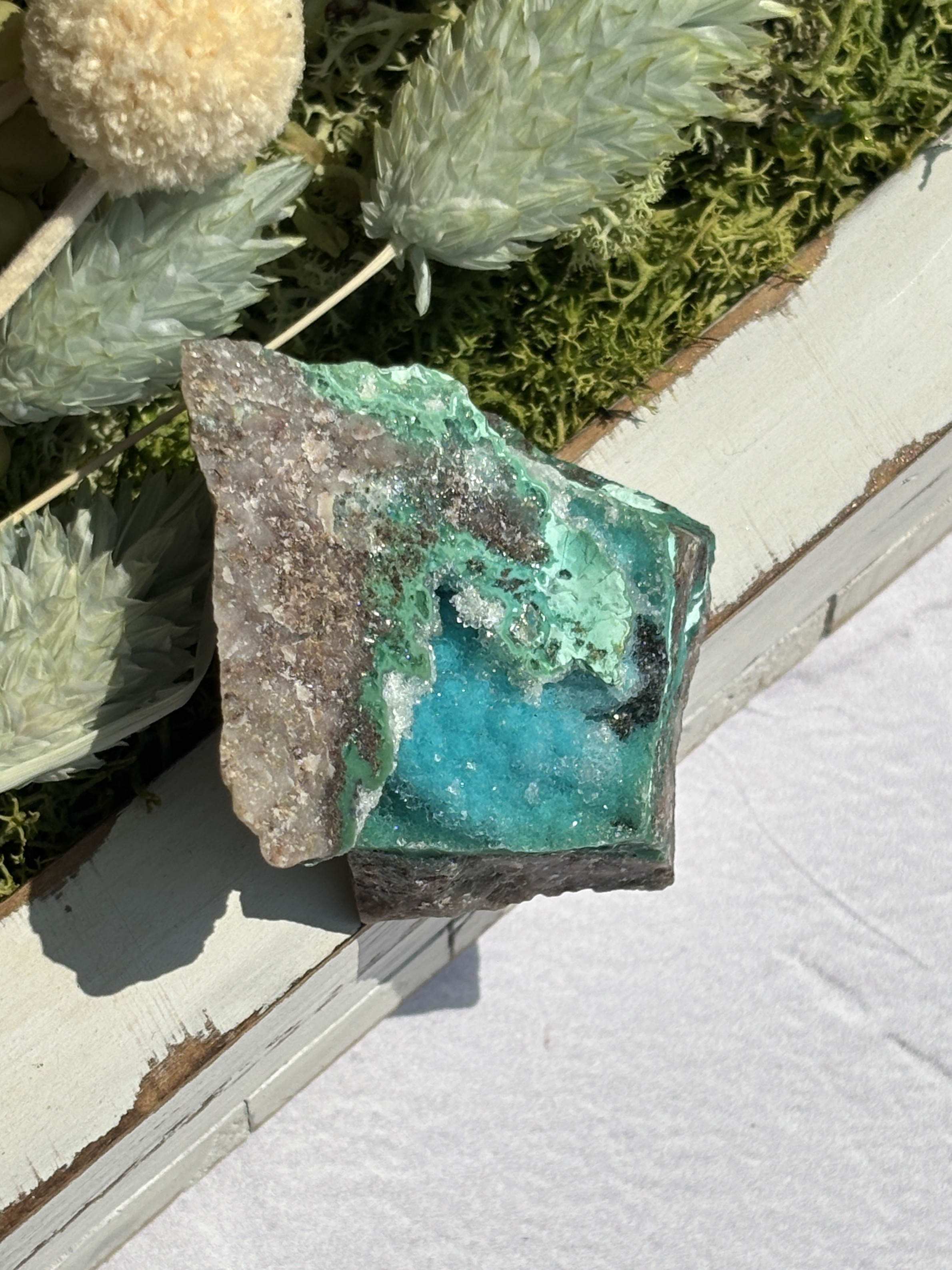 湧き出ずる泉の ジェムシリカ 原石 07 　鉱物標本 天然石