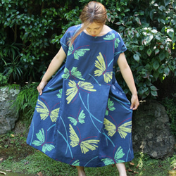 有松絞り浴衣リメイク、ワンピース ワンピース 自然堂 通販 11710390