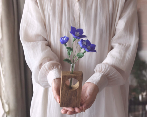 ◇粘土のお花◇ 秋の花 桔梗（キキョウ）・・・K1267 アートフラワー