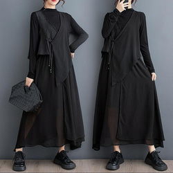 大きいサイズ レディース ロング　ワンピース　春夏　 秋　新品　ブラック ワンピース ロングワンピース 夏 レディース 春 秋 半袖 マキシ