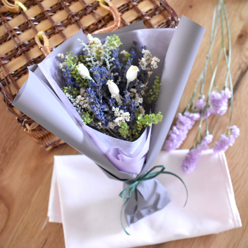 敬老の日】花香るラベンダーの花束 スワッグ ドライフラワー 花と生活