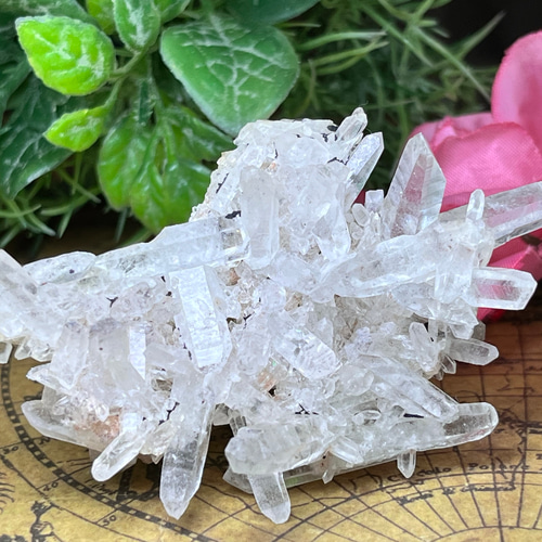 ヒマラヤ マニカラン産 クリスタル 水晶 原石 クラスター ダブル