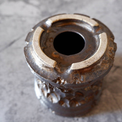 4号燻し金彩鉢178　塊根植物　多肉植物　盆栽　植木鉢　作家鉢　鉢皿　沖縄 6枚目の画像