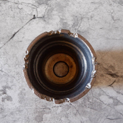 4号燻し金彩鉢178　塊根植物　多肉植物　盆栽　植木鉢　作家鉢　鉢皿　沖縄 5枚目の画像