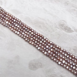 淡水パール 真珠 バロック フラット ボタン 3mm 4mm パープル系マルチカラー 極小 小粒 10個 tp0012b 2枚目の画像