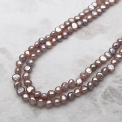 淡水パール 真珠 バロック フラット ボタン 3mm 4mm パープル系マルチカラー 極小 小粒 10個 tp0012b 4枚目の画像