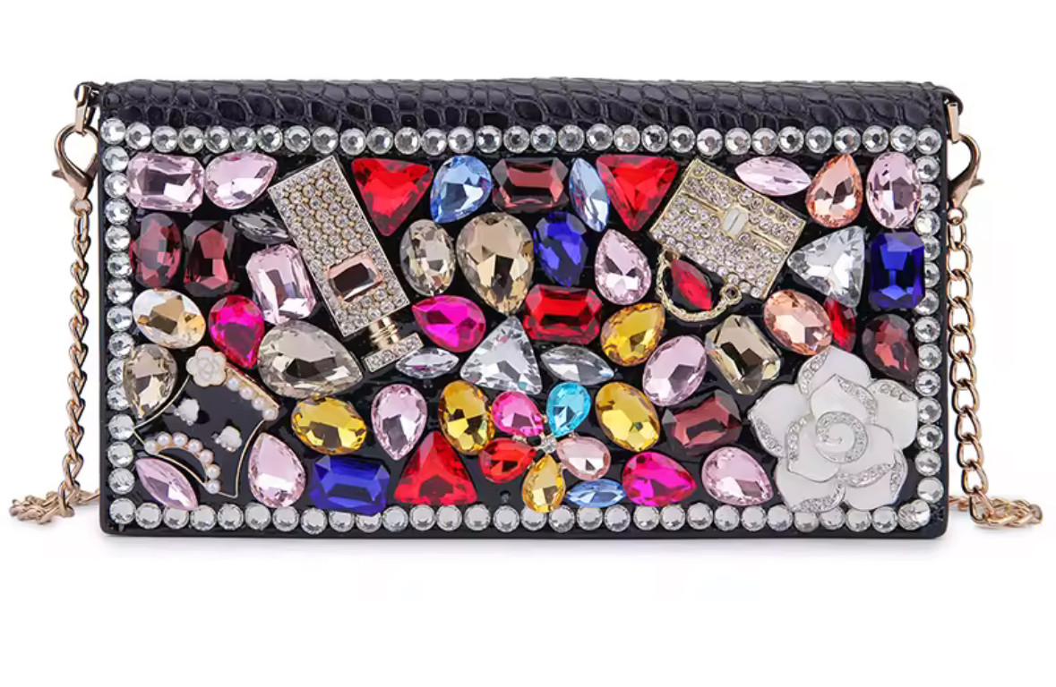 【ワクワク財布】長財布 レディース キラキラ財布 ラインストーン 受注生産制