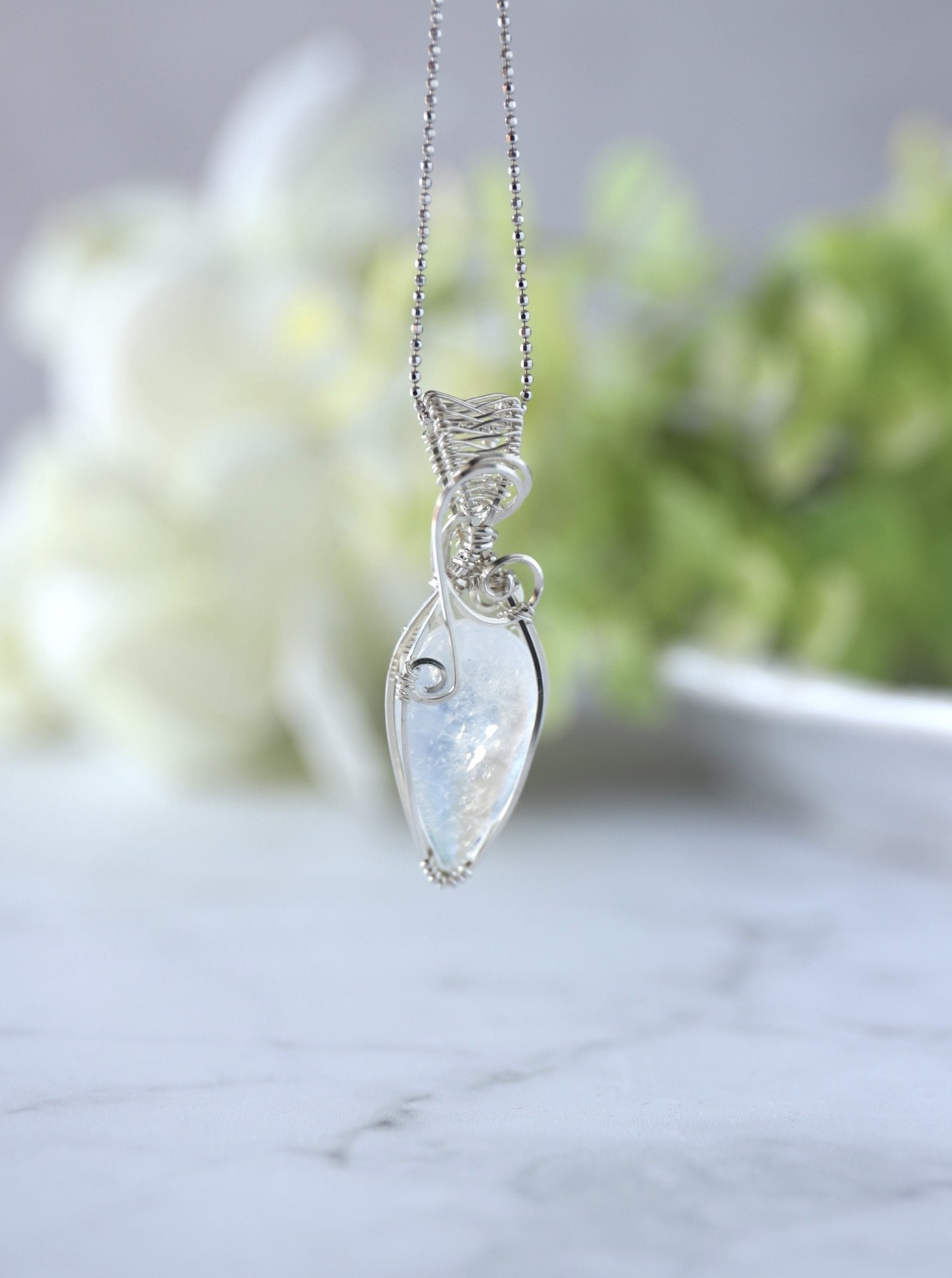 【一点もの】ムーンストーン × アルゲンティウムシルバー ペンダントトップ