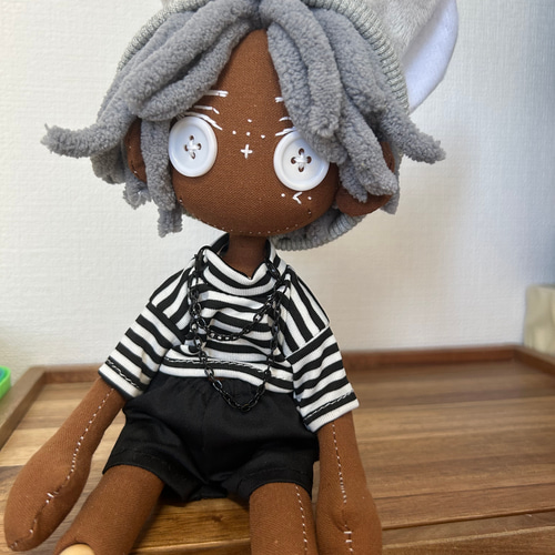 CCDOLL】可動式BJDぬいぐるみ・完全一点もの即納OK！・黒肌エジプト灰