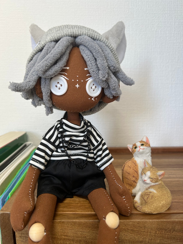 CCDOLL】可動式BJDぬいぐるみ・完全一点もの即納OK！・黒肌エジプト灰