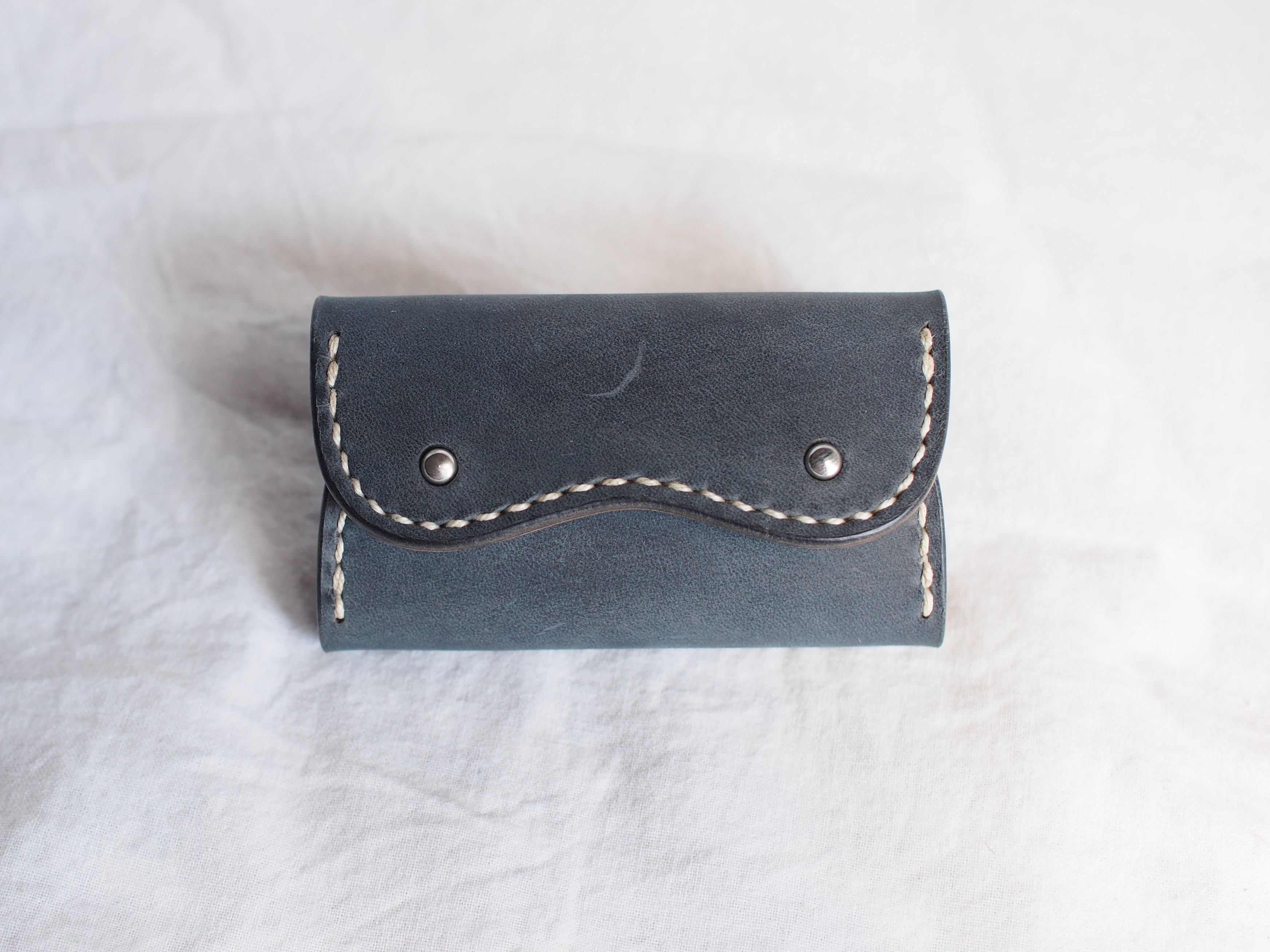 キーケース　スマートキー対応型 　４連キーホルダー　イタリアンレザー TOSCANO　marine