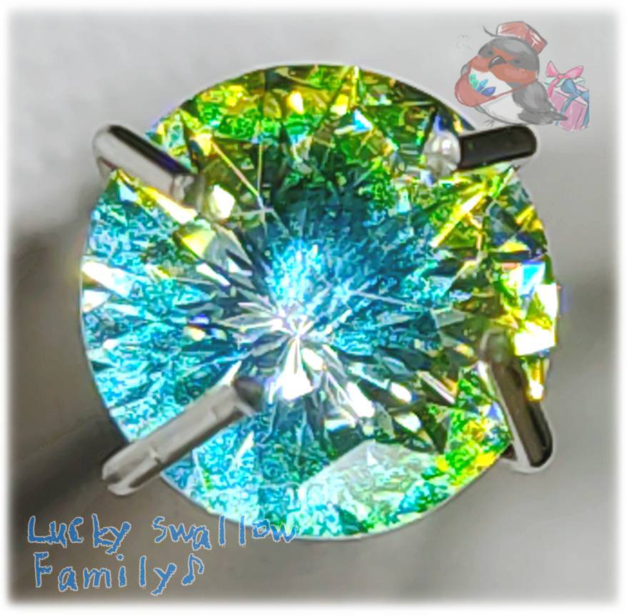 ◆ 1点もの ” 幻想鉱石：お守り石 / プレーン ” 高級品 6 mm ラウンド 人工強化ジルコニア 7076