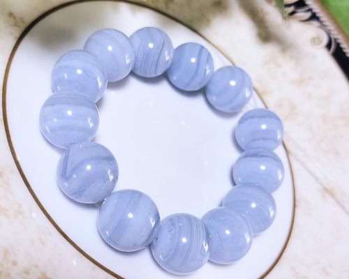 12mm ブルーレースアゲート 1個(1粒) 天然石 ashblue 通販 19670034