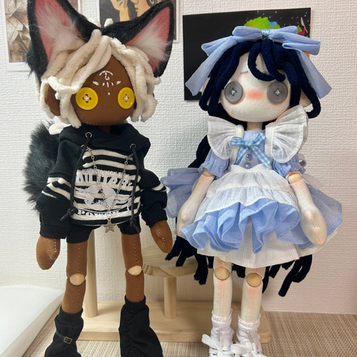 CCDOLL】可動式BJDぬいぐるみ・完全一点もの即納OK！・雪肌の青髪