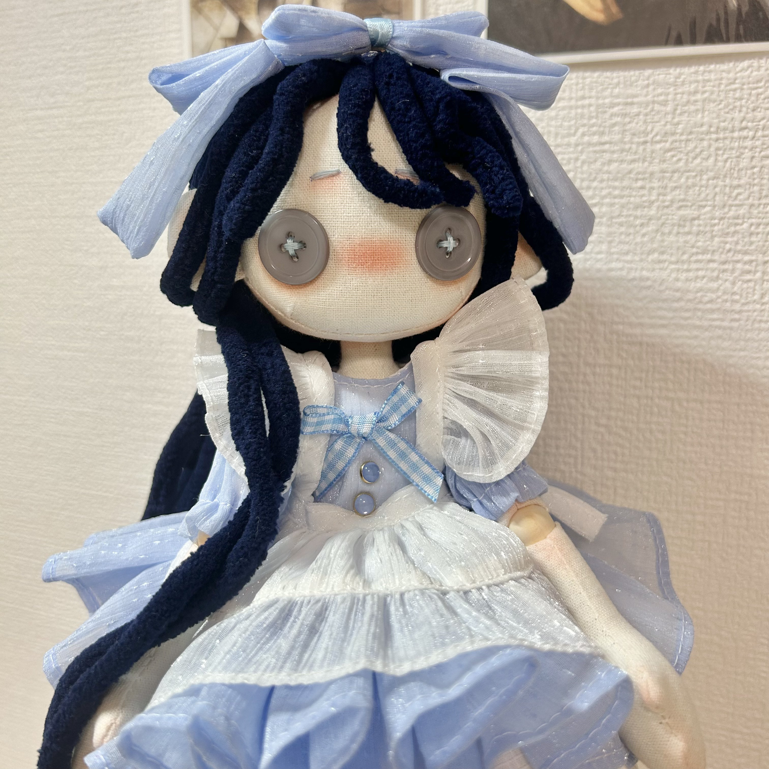 【CCDOLL】可動式BJDぬいぐるみ・完全一点もの即納OK！・雪肌の青髪メイド