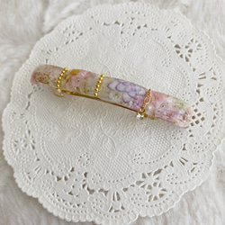 やわらか花＊ふんわりカラーのヘアバレッタ 2枚目の画像