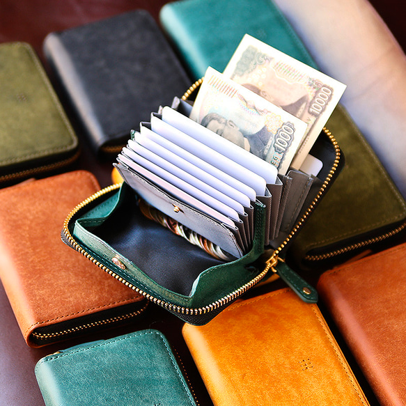 SATTO Proコンパクト財布　ナポリ お札は折らず・膨れない新構造を実現したラウンドZIPミニ財布