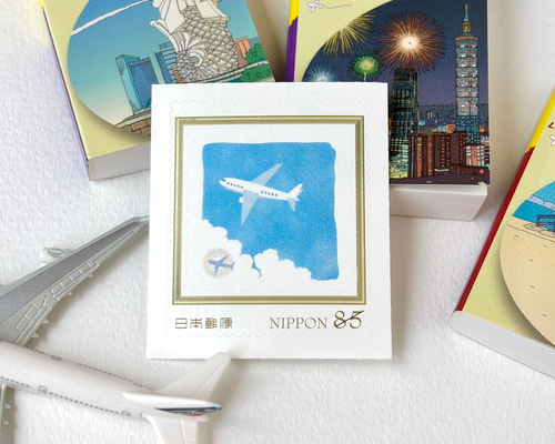 飛行機デザイン はがき 85円 100枚セット 85円切手 飛行機 ポストカード armeria 通販 19670219｜Creema