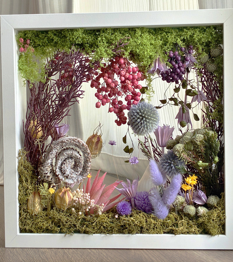 ＊imagineシリーズ＊ドライフラワーアレンジメント＊額アレンジメント＋＊ボックスアレンジ