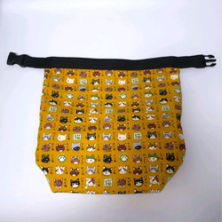 洗える！保温保冷バッグ 猫図鑑マスタード 2枚目の画像