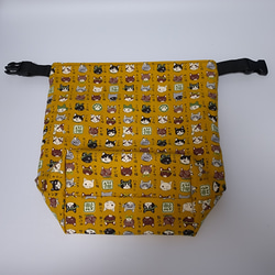 洗える！保温保冷バッグ 猫図鑑マスタード 3枚目の画像