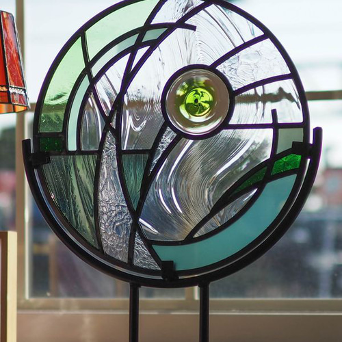ロンデルの円形・抽象形パネル ステンドグラスパネル その他インテリア