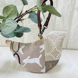 ミナペルホネン ハンドメイドパッチワークL字ポーチ ポーチ みろん