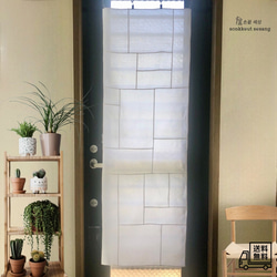 ポジャギ フレンチリネン マルチクロス カーテン 손끝세상（指先の世界