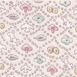 【S14×14】小さなポケットにもピッタリ！リバティ＆ダブルガーゼのハンカチ【フォレストウェーブ（パフピンク）／ピンク】 3枚目の画像