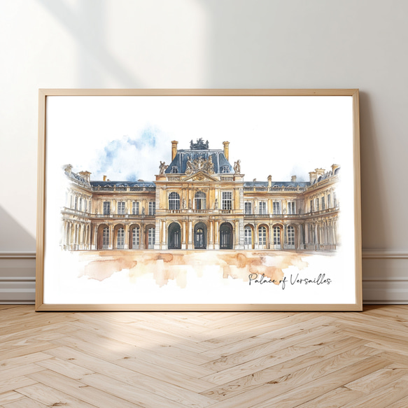 ヴェルサイユ宮殿 水彩画アート フランス｜ヨーロッパ建築｜インテリア