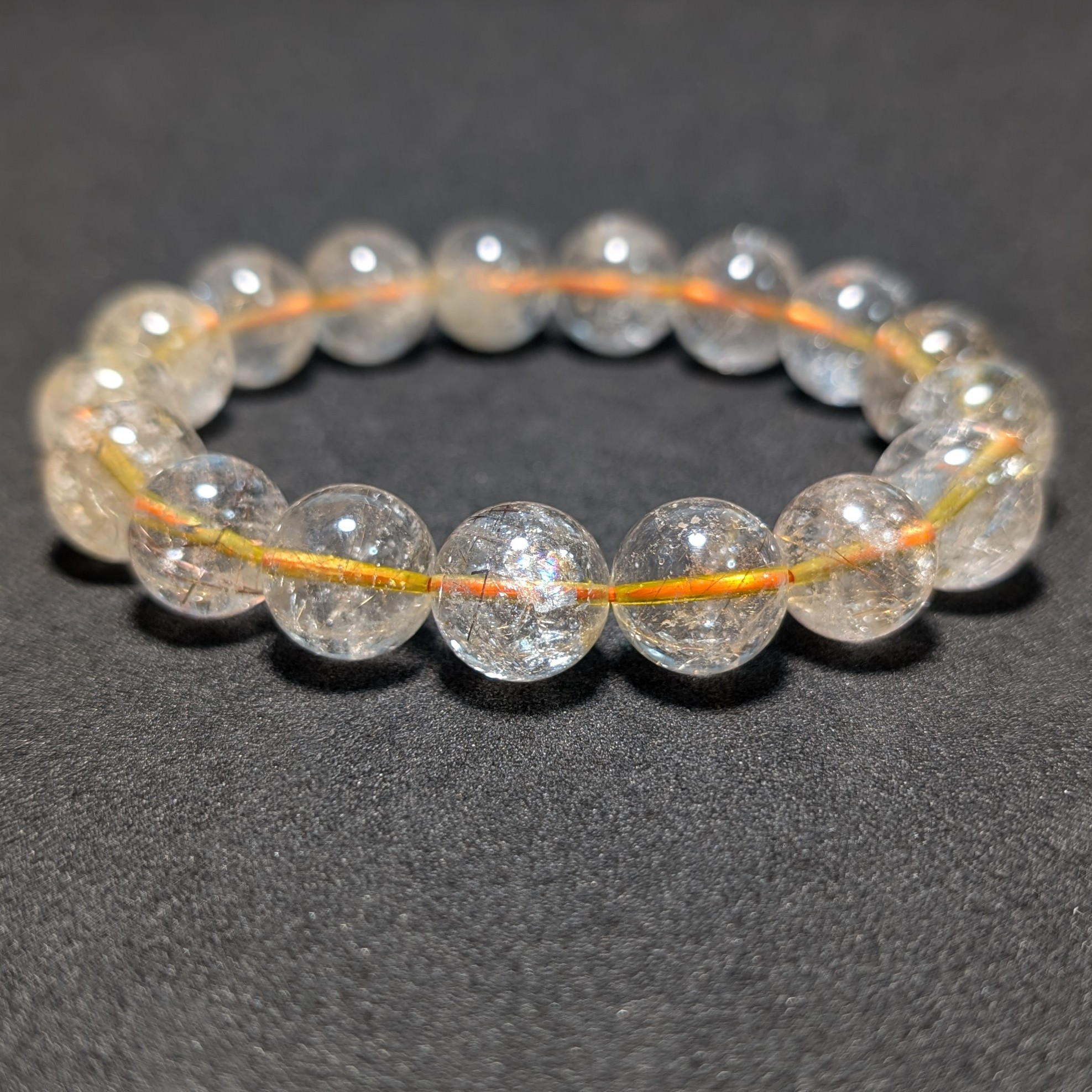 お試し価格 ゴールドルチルブレスレット 12ミリ 最強水晶天然石 金銭運を高める お守り効果 プレゼント 贈り物 ギフト