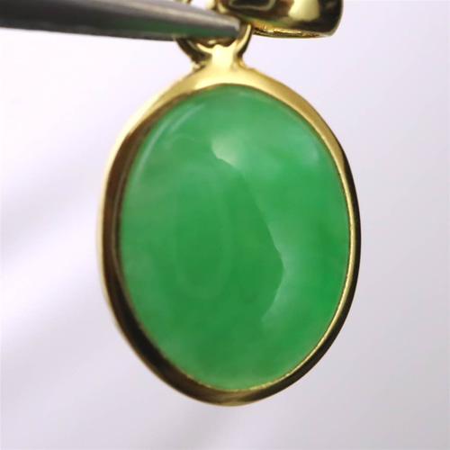 翡翠出品 翡翠(宝石名ジェダイト(翡翠))ビルマ産 1.248ct ソ付(彩珠
