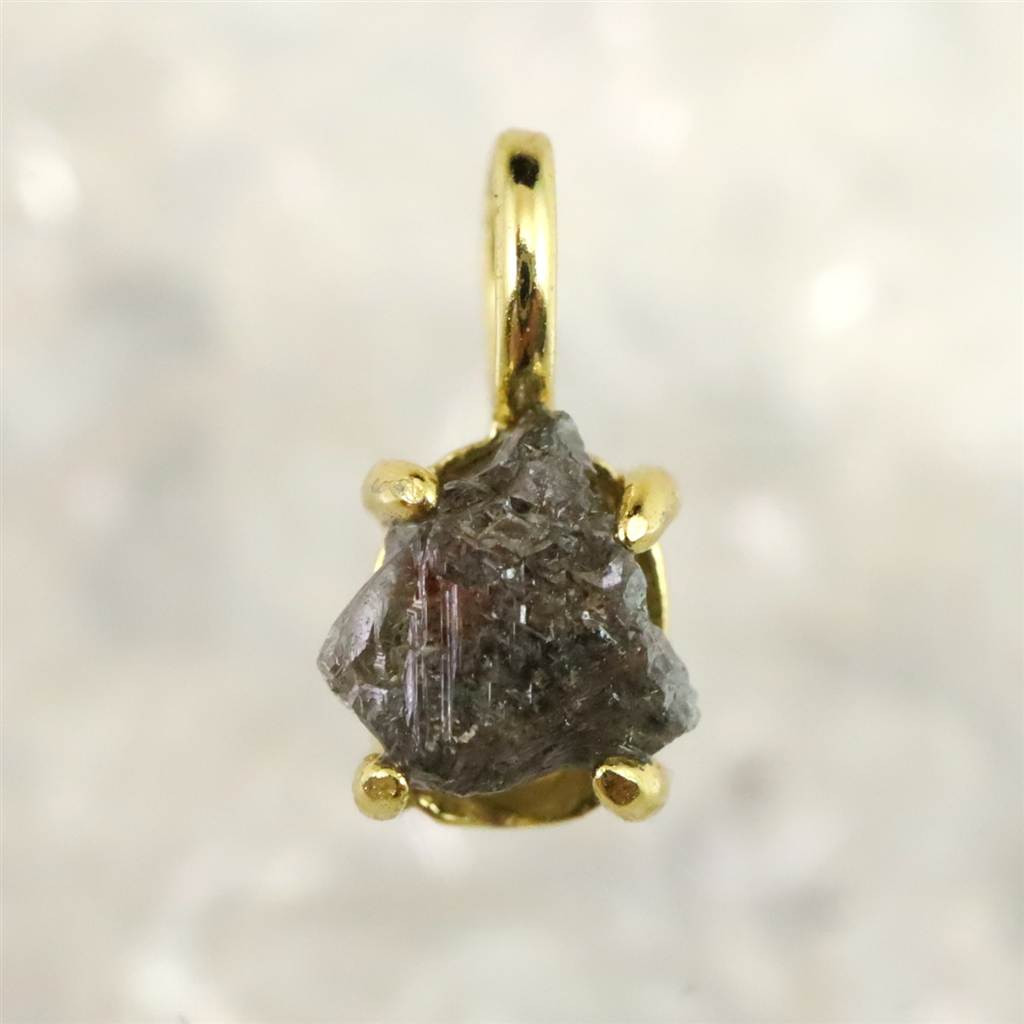 天然 ブラック ダイヤモンド 原石 ペンダント 0.26g #70692