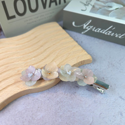 月光曲線ファンタジー永遠の花8cm樹脂ヘアピン 1枚目の画像