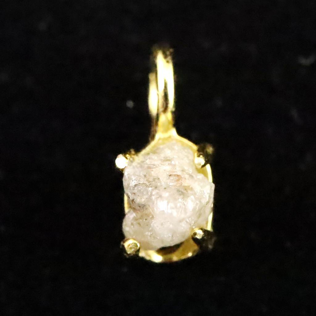 天然 グレー ダイヤモンド 原石 ペンダント 0.27g #85725