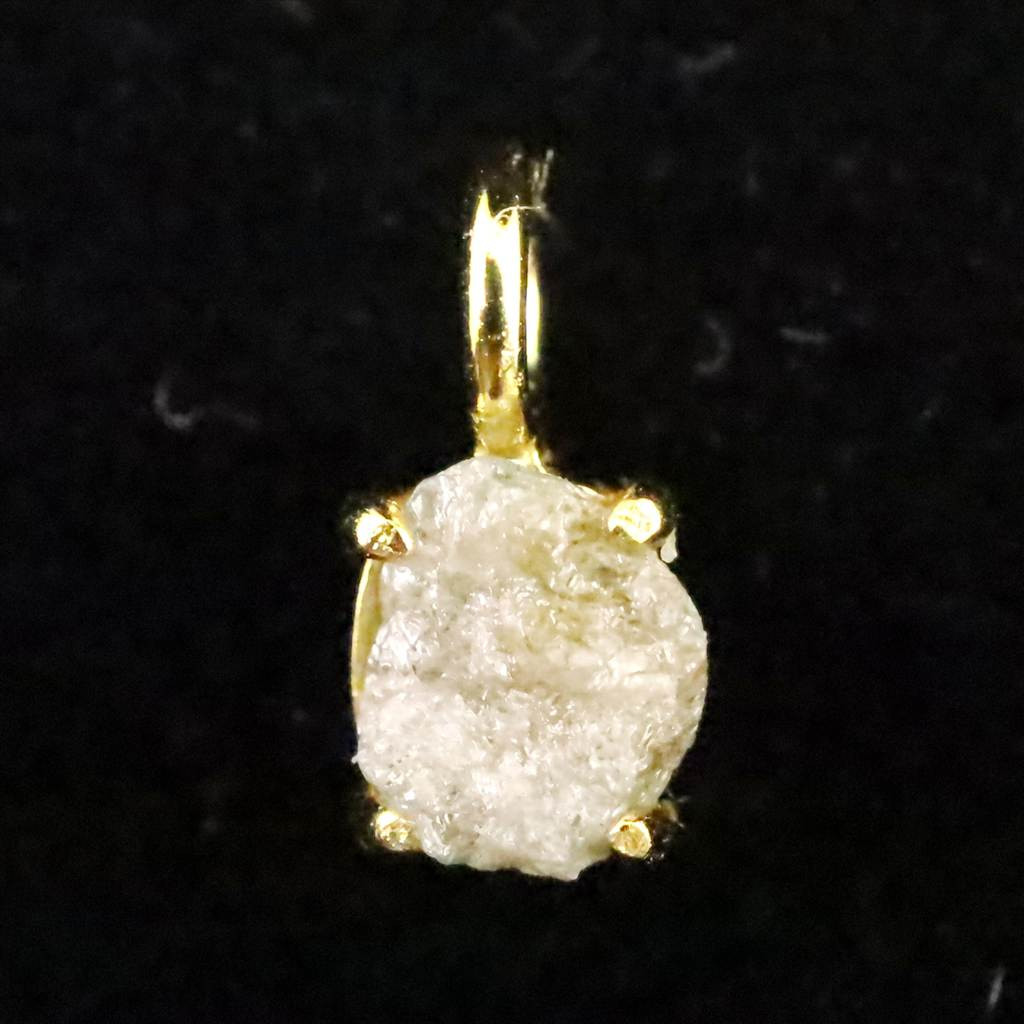 天然 グレー ダイヤモンド 原石 ペンダント 0.27g #72841
