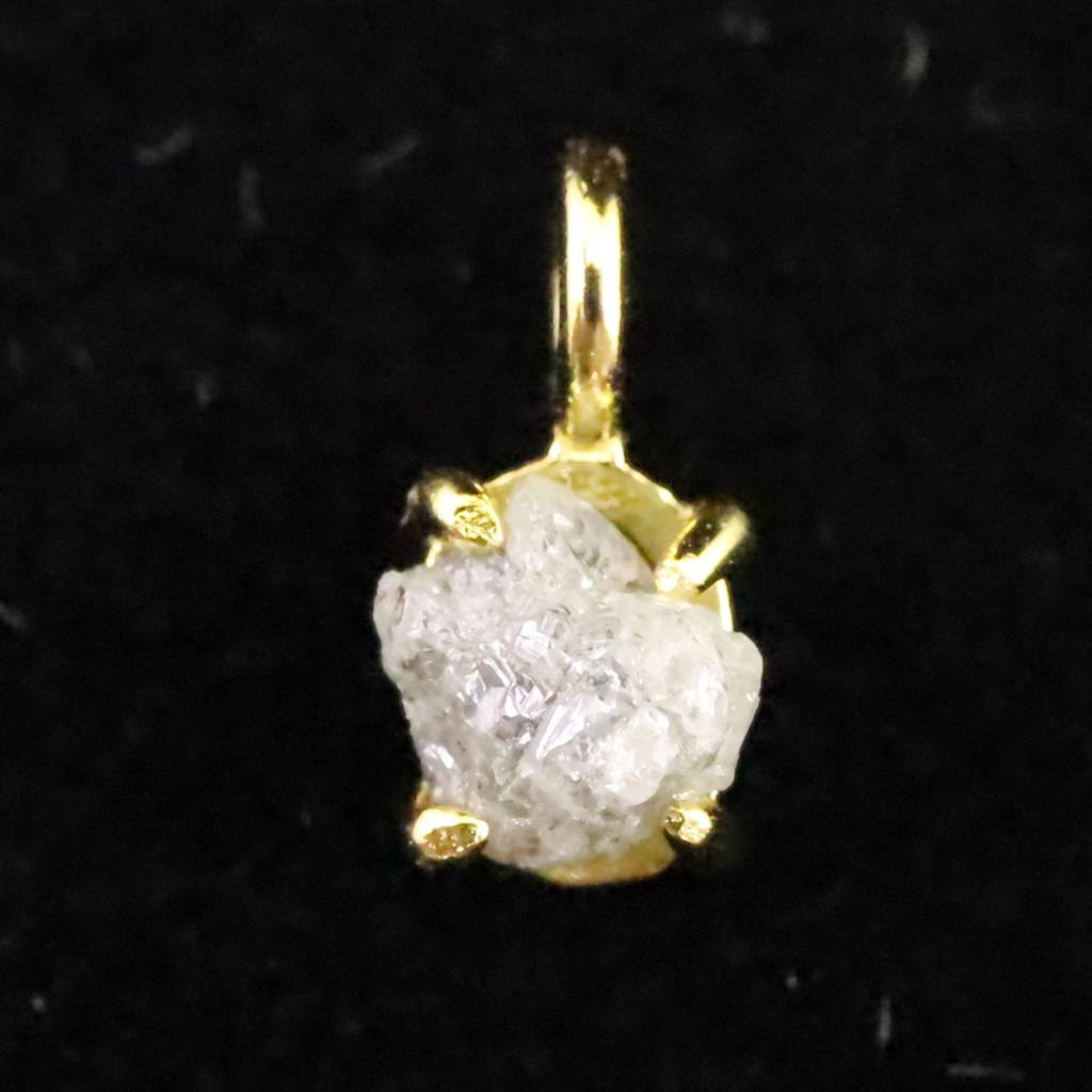 天然 グレー ダイヤモンド 原石 ペンダント 0.28g #57427