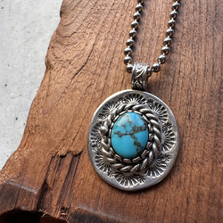 ハンドメイドペンダントトップ⭐︎珪化ターコイズ　湖水 ハンドメイドペンダントトップ⭐︎珪化ターコイズ 湖水