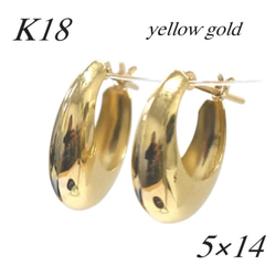 地金＊プラチナ【7×13mm 月甲フープピアス】Pt900刻印入 日本製