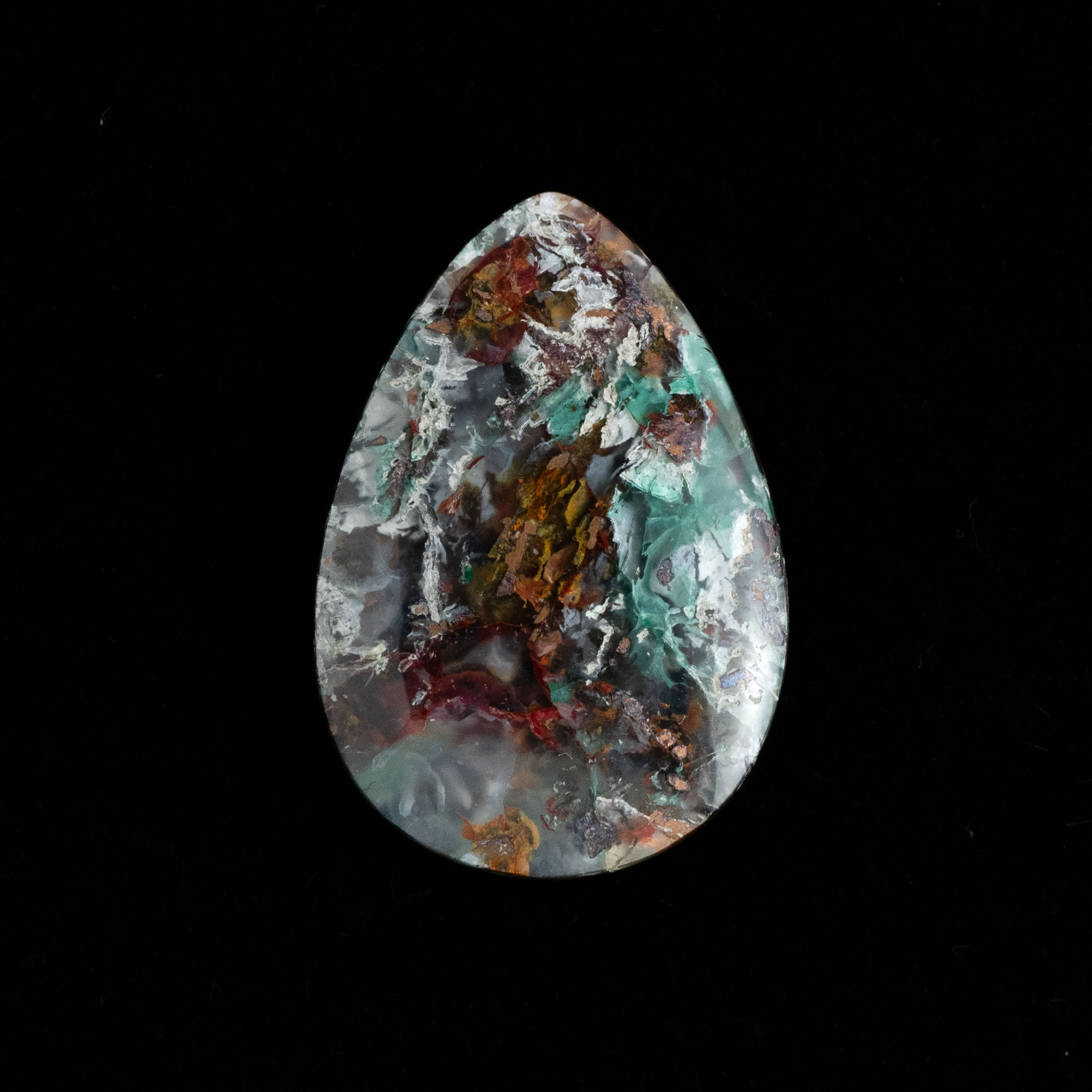 【鮮やかインクルージョン】コッパークリソコラインカルセドニー 29.95ct