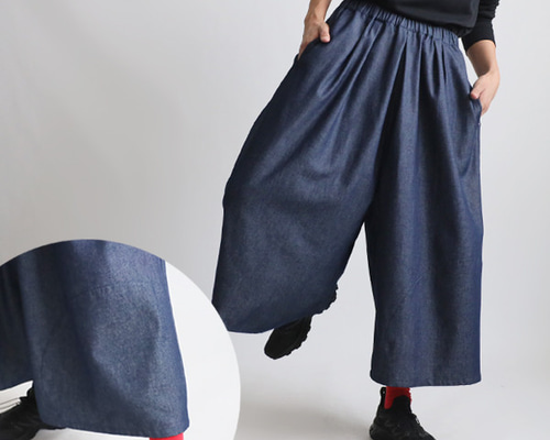 セイジキタノ 総レース ワイド パンツ ネイビー 花 パッチワーク ビーズ 46 セイジキタノ 総レース ワイド パンツ ネイビー 花 パッチワーク