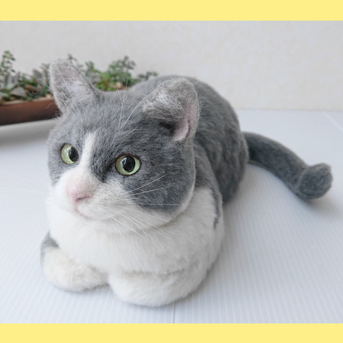 羊毛フェルト ネコ うちの子 オーダー専門◇愛猫の宝箱◇ペット 癒し
