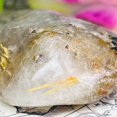 太陽ルチル✴︎ ゴールド ルチルクォーツ タンブル 原石