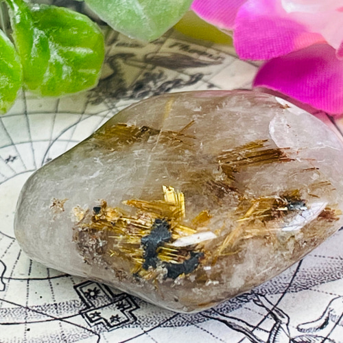 新品 未使用 天然 ヘマタイトインルチルクォーツ 9mm ゴールドルチル Lucky365 1粒売り 天然石 5A級 キャッツアイ 太陽放射ルチル