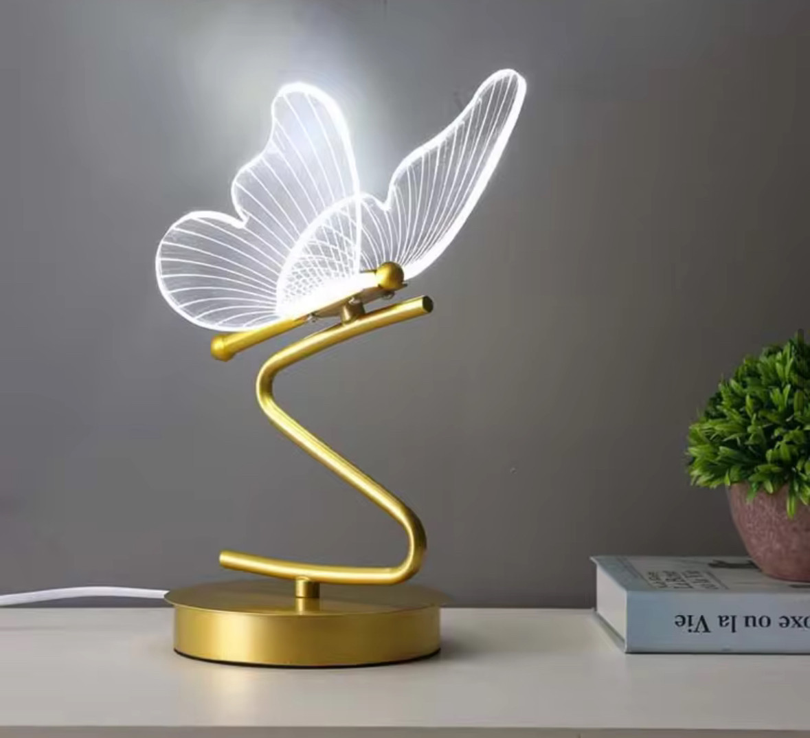 【照明アート】卓上ライト テーブルライト インテリア アート 飾り 置物 バタフライライト