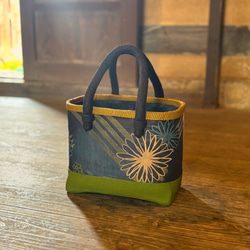 【ハンドメイド】未使用正絹反物→ハンドバッグ　※本場　村山大島紬　特注　トート ハンドメイド】未使用正絹反物→ハンドバッグ ※本場 村山大島紬