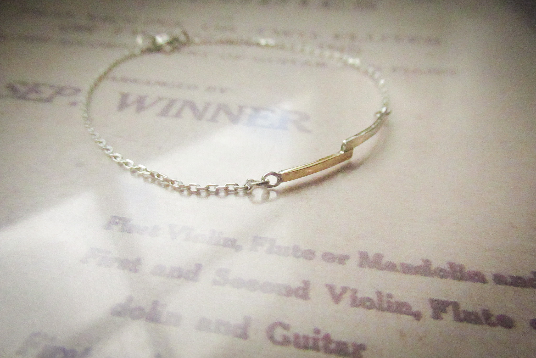 Only One Ray Bracelet -小豆チェーン/K18/SV925コンビ-